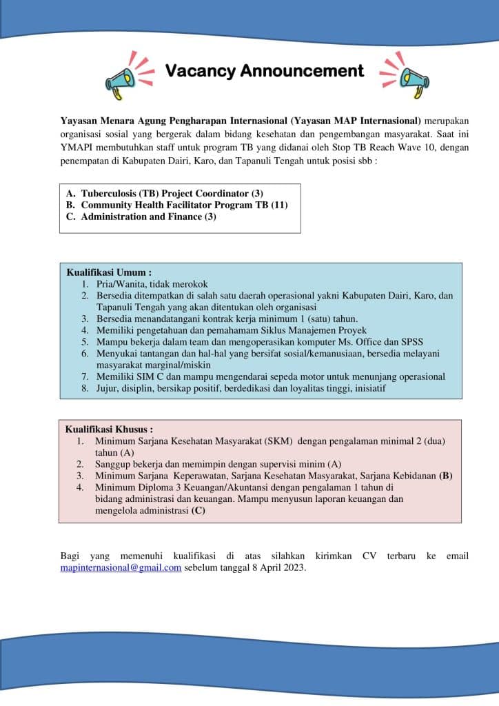 Job Vacancies Announcement (March 2023)